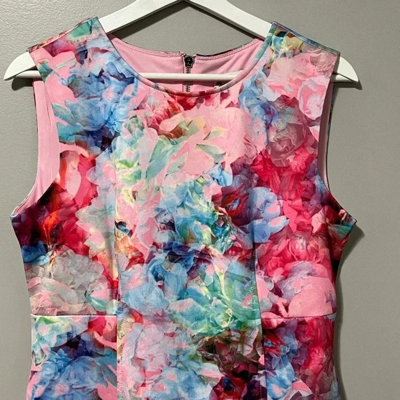 Melanie Lyne Floral Sleeveless Fit & Flare Lined Dress - Picture 3 of 12